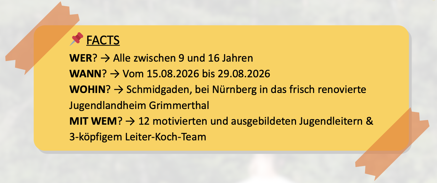 Sommerlager 2026 Fakten (c) N. Hild